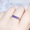 Bagues de cluster Naturel Véritable Bleu Tanzanite Bague Par Bijoux Ovale Petit Style 0.2ct 5pcs Pierre Précieuse 925 Sterling Argent Fine J238237