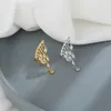 Backs Earrings 1pc Angel's Wing Earbone Clip Earring For Female Silver Color Zircon Elf Ear Cuff Cartilage Women Jewelry 2023 Trendy Gift