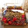 Bedding sets Christmas Duvet Cover Set Merry Christmas Pattern Polyester Quilt Cover Christmas Warm Theme Bedding Set for Family King Size 231211