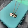 Collane con ciondolo Confezione regalo originale Tiff925 Sier Love Heart Pendenti Gioielli Collane con diamanti Returnlover Donna Uomo Collana con dichiarazione Dhtfu