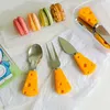 Dinnerware Sets Cheese Fruit Knife Fork Spoon Set Cute Western Tableware Bread Dessert Small Stainless Steel Cutlery