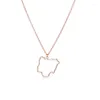Pendant Necklaces Country Geography Map France Necklace Charm Hollow Outline European Pride French Paris for Souvenir Gift