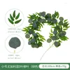 Dekorativa blommor Bröllopsdekoration Imitation Green Plant Rattan Artificial Willow Leaf Vine Fake House Party Garden