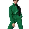 Women's Jumpsuits Rompers Women Elegant Jumpsuit Long Sleeve Outfit Warm Romper Female Overalls Zipper Pocket Playsuit Winter Femme Monos Mujer 231211