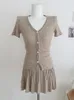 Vestido de duas peças Vestido de duas peças pequena fragrância de malha conjunto de duas peças feminino suéter cardigan cintura alta saia plissada conjuntos moda casual verão ternos de 2 peças 231212