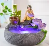 Résine fleur fée Figure fontaine d'eau artisanat cadeau de mariage paysage aquatique intérieur bureau créatif bureau Feng Shui ornements 2540157