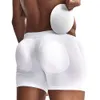 Glutei Push Cup Pads Intimo da uomo Sexy culo finto Boxer in cotone Vita bassa Mutande da uomo Imbottite in schiuma Pantaloncini sportivi per fianchi