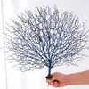 45 centimetri di plastica artificiale ramo di un albero corallo bianco decorazioni di nozze decorazione della casa simulazione pavone corallo ramo essiccato falso pla290j