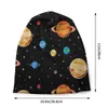 BERETS SPACE GALAXY UNIVERSE Söta planeter Mönster Bonnet Femme Street Knitting Hat For Men Women Warm Winter Beanies Caps