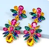 Dangle Earrings Fashion Trendy Multicolored Crystal Drop Rhinestone For Women Bridal Wedding Jewelry Wholesale