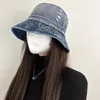 Berets Fischer Hut Vintage Denim Eimer Hüte Outdoor Frauen Gewaschene Baumwolle Panama Mode Hip Hop Gorros Bob Reise Kappen