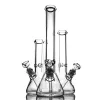 Narguilés Bongs en verre épais 9mm Bécher Bong d'eau grand 35cm avec joint d'éléphant Super Heavy recycleur dab rigs ZZ