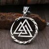 Pendant Necklaces Men Vintage Viking Necklace Nordic Odin 316L Stainless Steel Ouroboros Mne Fashion Jewelry Gift