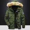 Giacche da uomo per l'inverno militare cargo zip giacca mimetica uomo spesso caldo parka pelliccia con cappuccio vestiti moda oversize 4XL 5XL cappotto 231212