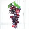 Décoration de fête haute simulation de fruits avec raisin givré, faux bouquet en plastique, accessoire de tir à la maison