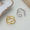 ambush rings ABS AMBUSH Design Sense Instagram Irregular Curved Double Layer Ring Opening Finger Ring