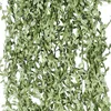 الزهور الزخرفية الكروم الاصطناعية 40 م نباتات معلقة معلقة الحرير ألبل أوراق أكاليل محاكاة أوراق الشجر راتان الأخضر