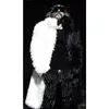 Men's Fur Faux Fur Wepbel Black and White Gothic Jackets Coat Overcoat Winter Menswear Imitation Fur Long Trench Coat Men Trendy Furry Jackets 231211