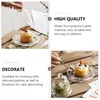 Geschirr-Sets Macaron Tower Stand Snack Cover Butterhalter für Theke Dessert Glastablett mit Deckel