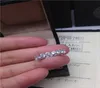 Charm Eternity 4mm Lab Diamond cz Ring 925 sterling silver Bijou Engagement Wedding band Rings for Women Bridal Party Jewelry7762716