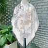 Scarves 130cm Silk Scarf Peace Olive Branch Brand Square Fashion Design Women Shawl Bandana Kerchief Beach Cover Ups