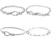 ME MODELLO LINK CHUNKY Infinity Knodd Knoding a T-blbo-bloccante 925 Bracciale in argento sterling Bracciale Bracciale FAMT 6292877