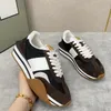 Topmerk Heren James Sneaker Schoenen Dames Zijstreep Suede Nylon Trainer Dikke rubberen zool Lace Up Sport Comfort Korting Schoenen 35-45