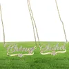 Doremi roestvrijdelen naam kettingen hangletters ketting voor vrouwen aangepaste ketens sieraden kinderen gepersonaliseerd goud Q1114213S6618605