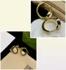 Chic Golden Ear Hoops Charm Silver Designer Studs Letters Kolczyki Wysokiej klasy znaczki Dangler z Box89154163398438