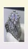 Choucong helt nya vintage mode smycken 925 sterling silver prinsessan klippt vit topas cz diamant kvinnor bröllop brudring set g1819166