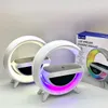 Chargeur de haut-parleur sans fil, lampe de chevet d'ambiance avec Station de charge sans fil, lampe allumée par musique, réveil 4 en 1, haut-parleur Bluetooth