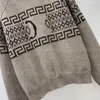 Kaşmir kazak kadın jumper sonbahar sweatshirt retro desenli uzun kollu kazak örgü kazakları kadın tasarımcı giyim kazakları