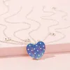 Pendentif Colliers Mode Étoile Lumineuse Coeur Brisé Pour Les Filles Ie Amitié BFF Gouttes D'huile Aimant Couture Collier D'amour 3 Ensembles