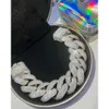 Benutzerdefinierte schwere Vvs Moissanit Diamant dicke kubanische Link Kette Iced Out Hip Hop Rapper 925 Silber Halskette Armband Männer
