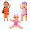 Brinquedos de banho bebê natação boneca verão à prova dwaterproof água elétrica bonecas crianças praia piscina água brinquedo móvel articulado bonecas elétricas q231212