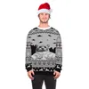 3D Sweatshirts Christmas Cat and New Year Tie-Dye Sweat Mens Crewneck Hoodies Plus Size 001