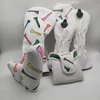 Andra golfprodukter golfklubb headcovers färgglada tee -förare headcover fairway trä täcke hybrid cover mallet putter headcover blade putter cover 231211