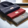 Berretti Maden Retro caldo cotone lavorato a maglia berretto 2023 autunno inverno uomo vino rosso cappello a testa grande casual berretti grigi