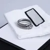 925 zilveren G letter retro geest snake ring heren en dames hiphop straatmode accessoires275l