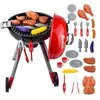 Kitchens Play Food 1Set Simulation Dollhouse Accessories Electric BBQ Grill Pretend for Set Realistic Cooking Toy Kitchen Accessor 231211