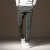 Pantalon homme MINGYU marque classique travail Stretch Cargo hommes coton Slim Fit gris vert corée automne hiver épais pantalon décontracté mâle 231212