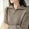 Damessweaters Coltrui met lange mouwen Top Knitwear Revers Trui Wol Warm Herfst Winter Mode Comfortabel Zacht in jas