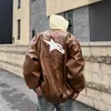 Giacche da uomo Americano retrò ricamato uniforme da baseball uomo PU street hip-hop cuciture bomber coppia campus tendenza giacca punk donna 231211