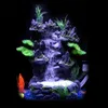 Coral Fish tank landscaping Waterfall Mountain Tree View for Tank Decorations Small Terrain Scenery Ornament REPTILE Habitat 231211