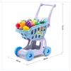 Ferramentas Oficina Shopping Carrinho Supermercado Empurre Carro Brinquedos Cesta Mini Simulação Fruta Comida Pretend Play Toy para Crianças 231211