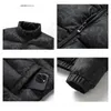 Mens Down Parkas Casual Hip Hop Street Winter Jacket Män tjock varm punk överdimensionerad modetrend Högkvalitativ manlig överrock 231212