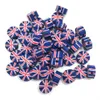 3 Styles 300pcs per lot Round Clay National Flag Beads of America Puerto Rico and UK Size in 10mm Diameter for Jewelry DIY297G