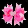 Hårtillbehör NCMAMA 2024 Valentine Day Bow Clip for Women Girls Care Love Heart Hairpin Barrette Hairgrip Girl Headwear