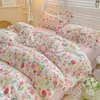 Bedding sets Strawberry Duvet Cover Double Bed edredom casal Breathable Quilt for Home 150x200 Comforter Covers Pillowcase Need Order 231211