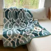 Blankets Thick Thow Blanket Geometic Style Reactive Printed Flannel Fleece for Beds SingleQueenKing Plush Plaids Sofa Plaid Bed 231211